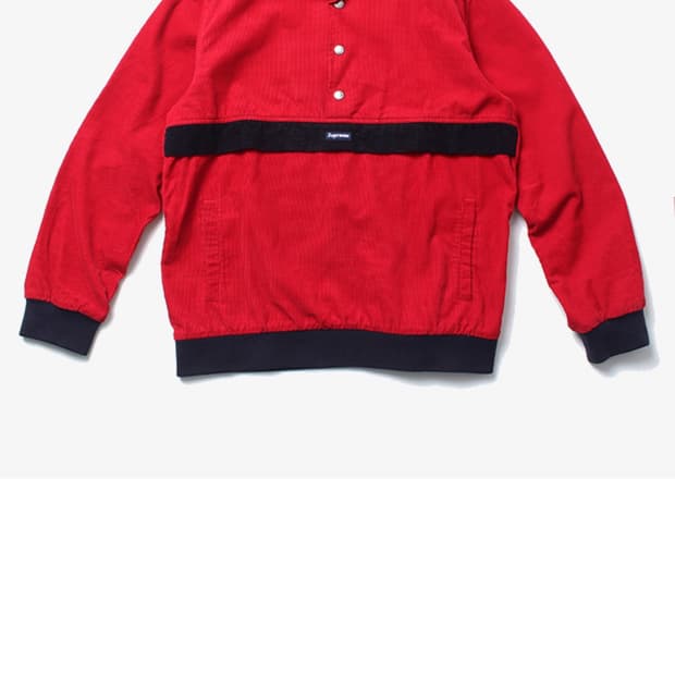 슈프림 코듀로이 스냅 풀오버 12ss