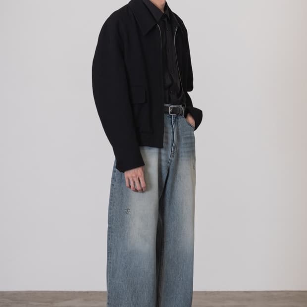 28) 벨리에 트루와이드 데님 빈티지 인디고