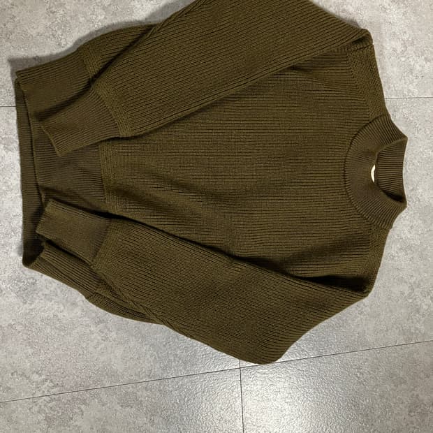 브론슨 USN 울 터틀넥 니트 스웨터 아미그린 40 (미착용)