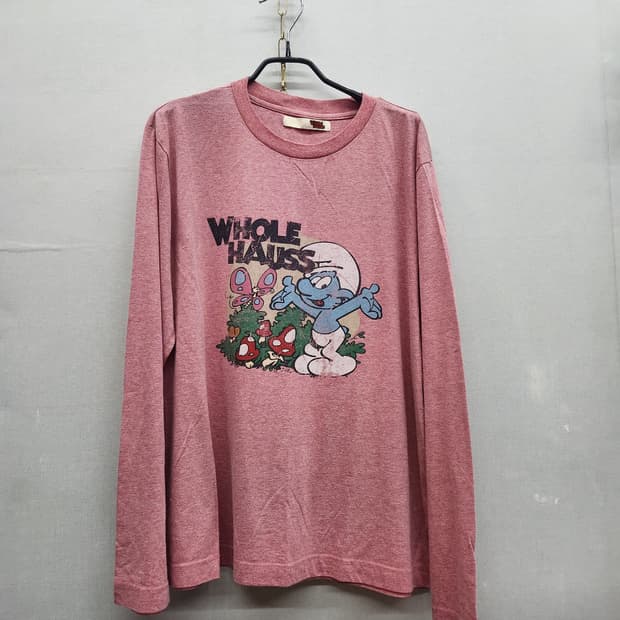 홀하우스 빈티지 프린팅 스머프 롱슬리브 L~XL(남여공용