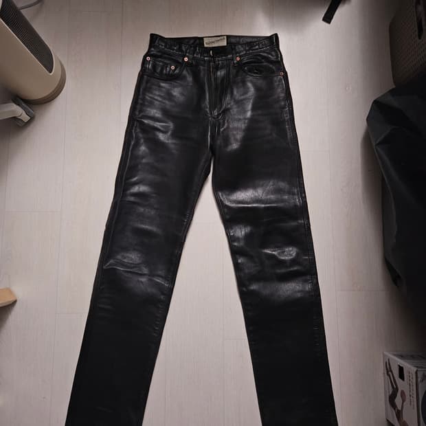 일본 빈티지 말가죽 레더 팬츠