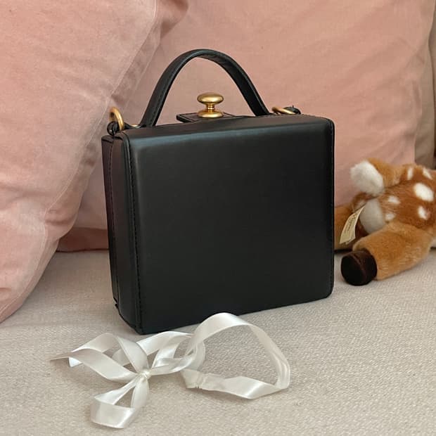 바이커스탈렛 매디슨 박스백 토트 크로스 미니 백 가방 블랙 빈티지