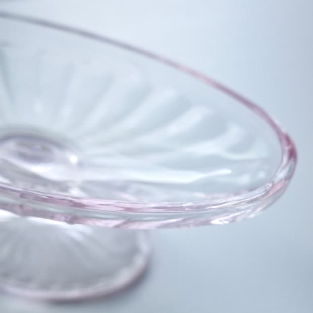 핑크 디저트 글라스 보울