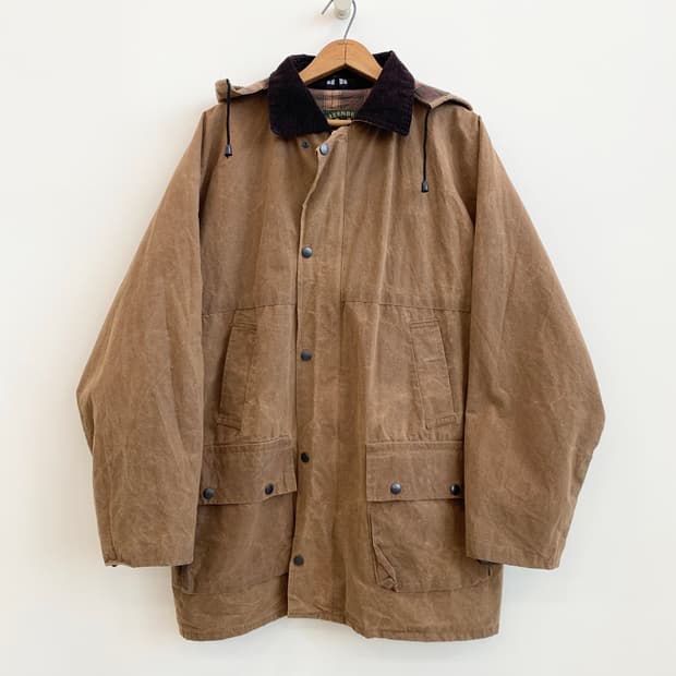 90's GREENBELT 왁스 코튼 필드 자켓