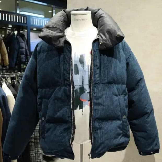 리버클래시 코듀로이 리버시블 구스다운패딩_100