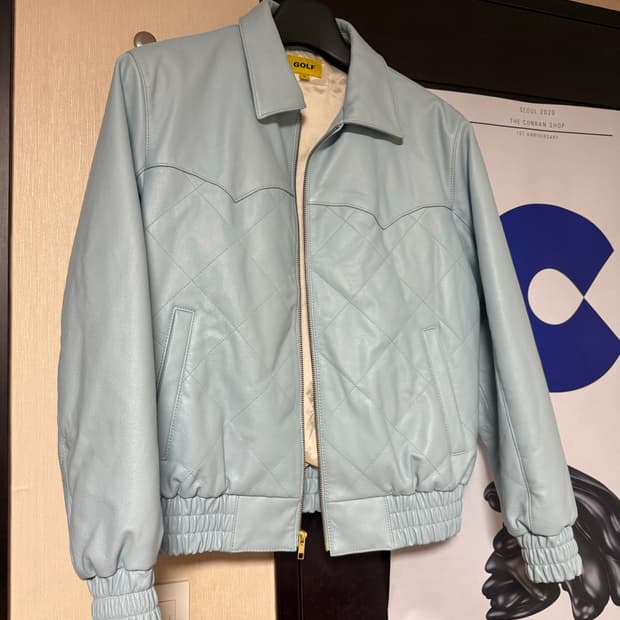 골프왕 퀼팅 레더자켓