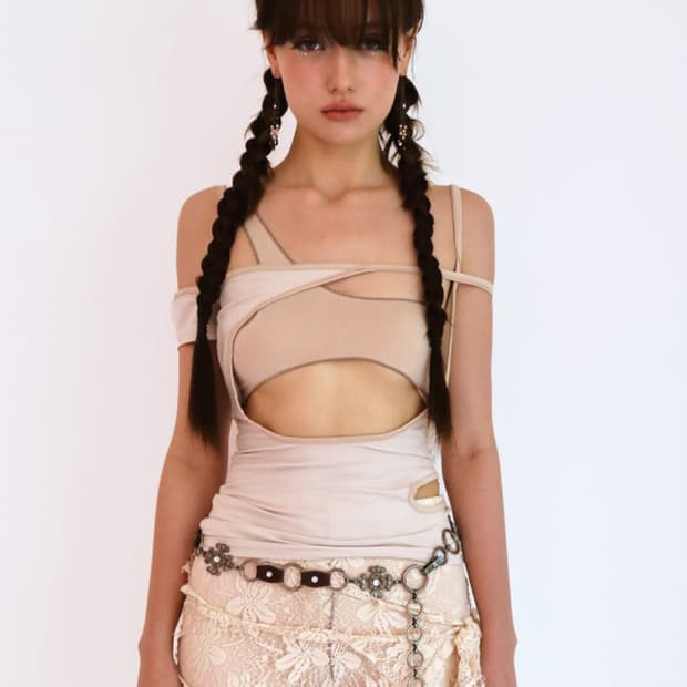 시오서울 비대칭 나시 탑