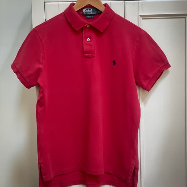 폴로 레드 반팔 카라티