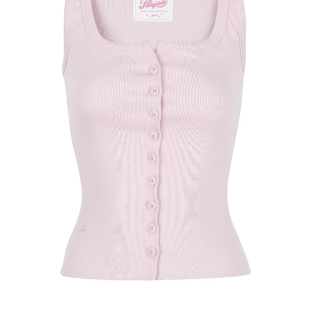 페일제이드 버튼 슬리브리스 탑 Button Sleeveless Top