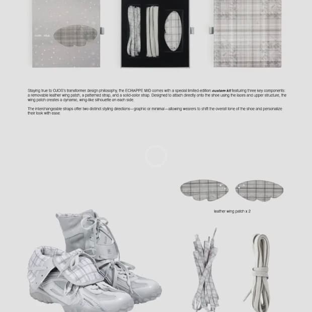 휠라 오호스 에샤페 미드 그레이 Fila Ojos 키트 날개