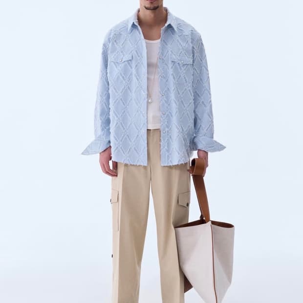 RECTO 23S/S 코르테 코튼 롤업 카고 팬츠 베이지