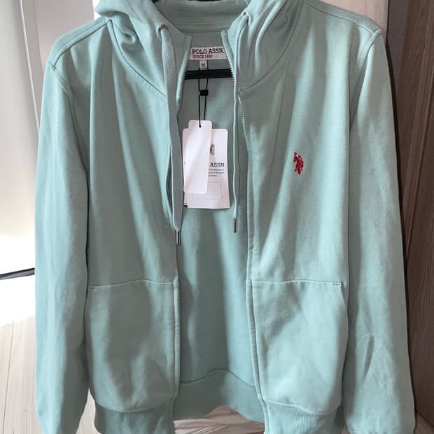US Polo assn 민트 후드집업 90