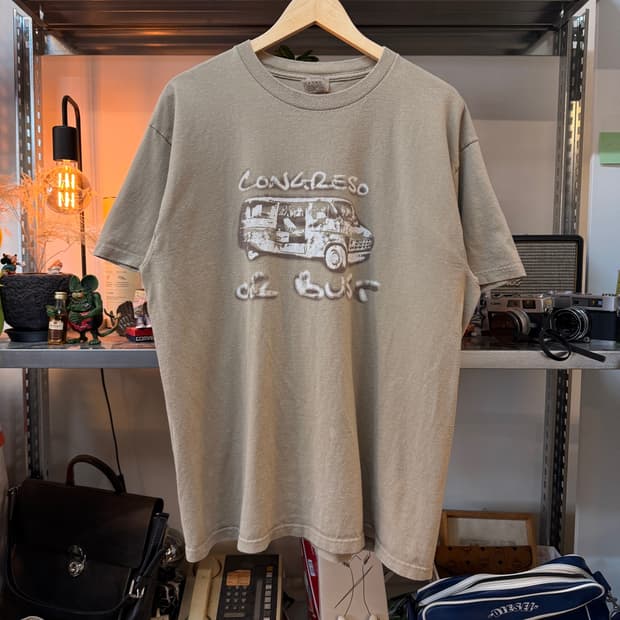 CONGRESO OR Bust 밴 그래픽 반팔 티셔츠 XL
