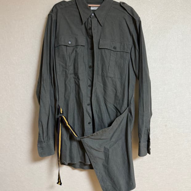 드리스 반 노튼 15fw 런웨이 드레이프 셔츠