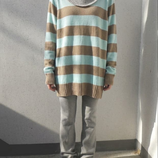 스나오 쿠와하라 스트라이프 니트