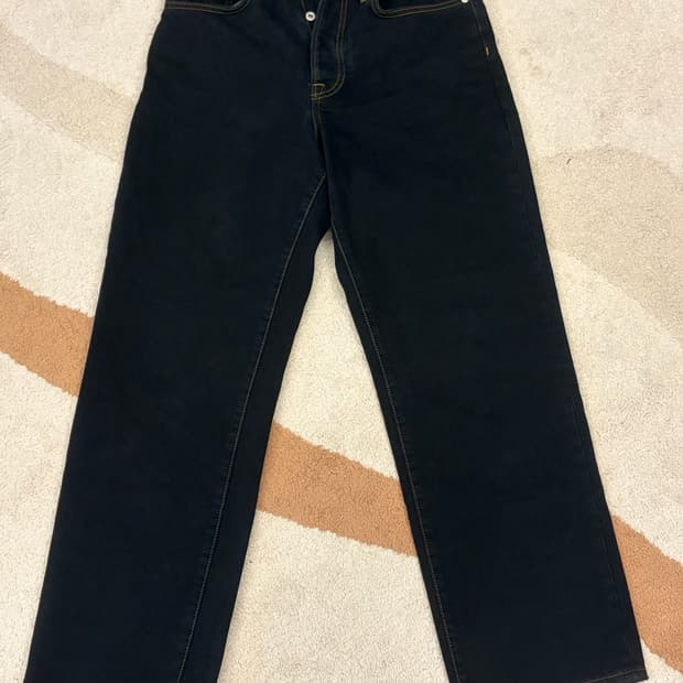 스투시 데님 진 클래식 워시드 블랙 30