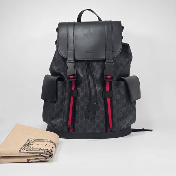 구찌 웹 스트랩 GG 수프림 백팩