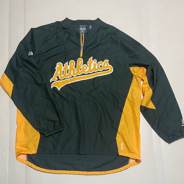 Majestic oakland Athletics 풀오버 바람막이 2XL
