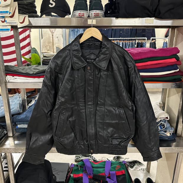 YSL 90s Sheepskin leather blouson