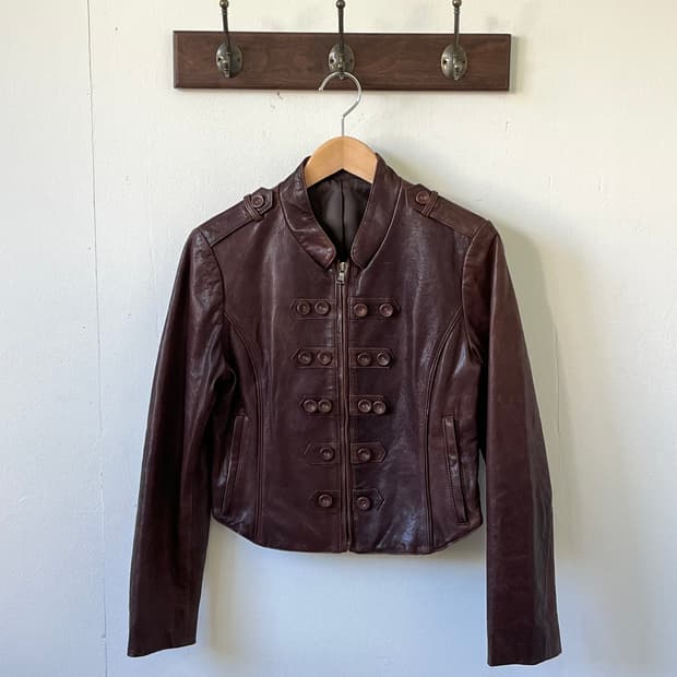 90’s Vtg 차이나넥 레더 자켓