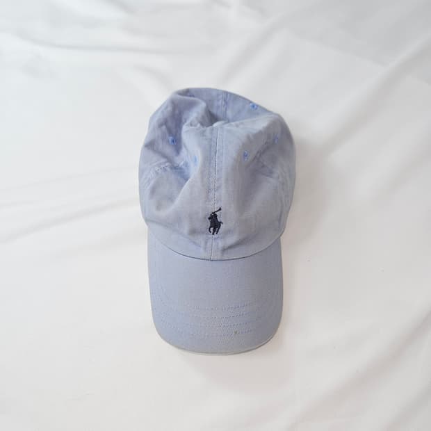 폴로 랄프로렌 빈티지 스카이블루 볼캡 모자 F