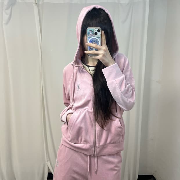 Juicy Couture velour set (zip-up+pants)