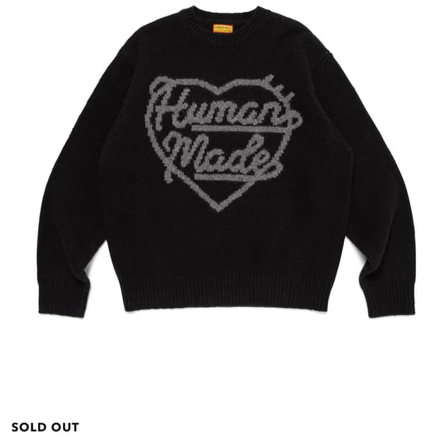 미시착 새상품)) 휴먼메이드 니트 블랙 M
