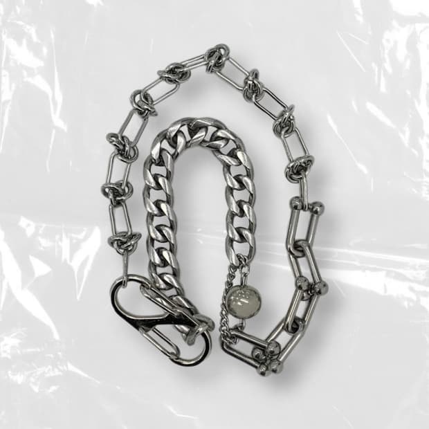Ball piercing necklace 체인목걸이