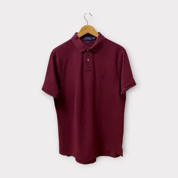 폴로 랄프로렌 버건디색 PK 반팔티 L