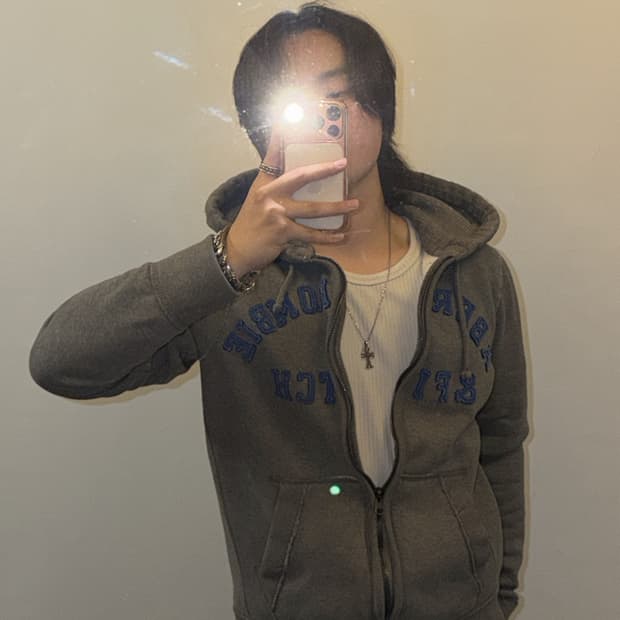 아베크롬비 y2k 스펠아웃 후드집업
