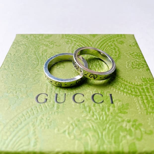 (정품/새상품) 구찌 공용 실버 고스트링 4mm 링 반지