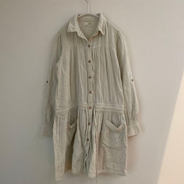 빈티지 arrow 스트라이프 셔츠원피스