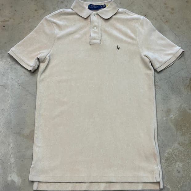 폴로랄프로렌 코듀로이 Beige 카라 반팔티 