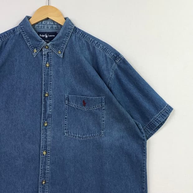 XL 폴로 데님 셔츠