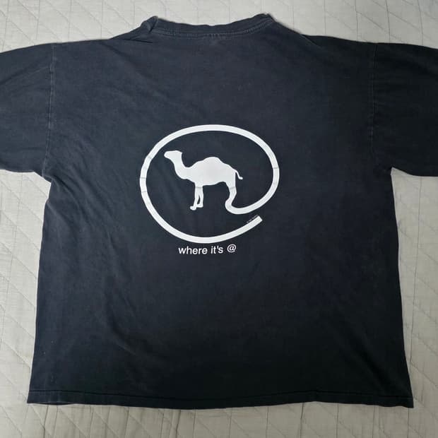 [XL] 90s 카멜 where it's @ 빈티지 티셔츠 ver 크롭