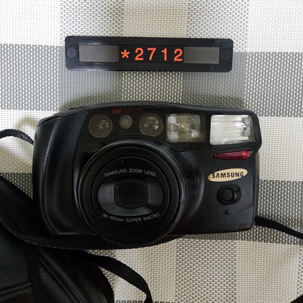 삼성캐녹스 퍼지줌 1050 필름카메라 파우치포함