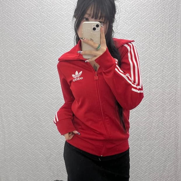 아디다스 유로파 레트로 레드 져지 집업 90 C07759