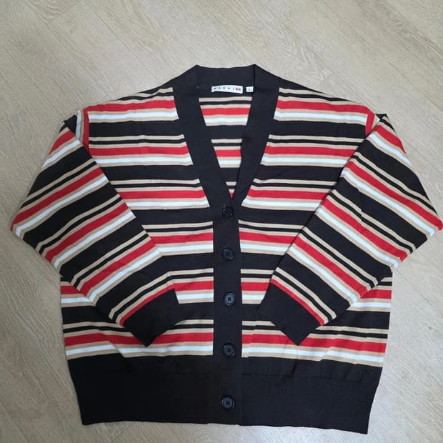 유니클로 X 마르니 오버사이즈 스트라이프 브이넥 가디건 L