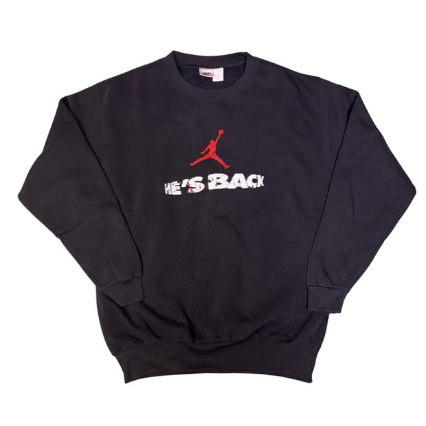 빈티지 90s 나이키 에어조던 HE S BACK 스웻셔츠 맨투맨 M