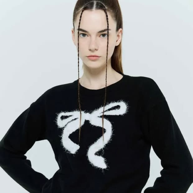 라티젠 L6 RIBBON MIX KNIT BLACK