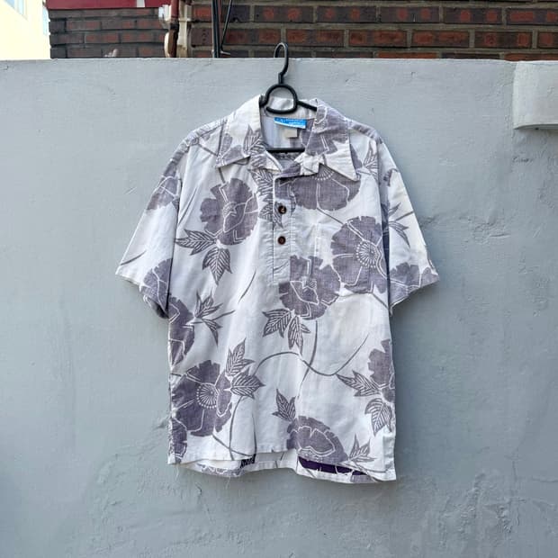 90‘s 오션 퍼시픽 플로럴 패턴 하와이안 셔츠 (OP Sunwear)