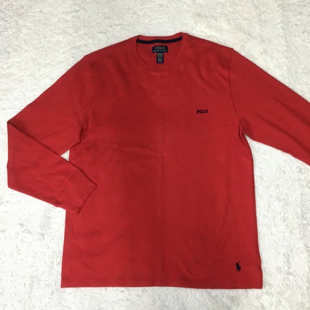 폴로 스몰로고 와플 롱슬리브 DD05