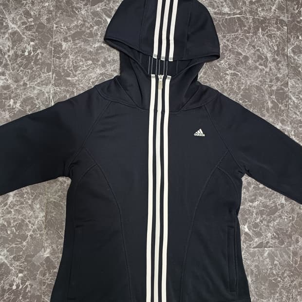 아디다스(adidas) 3선 후드 집업 M