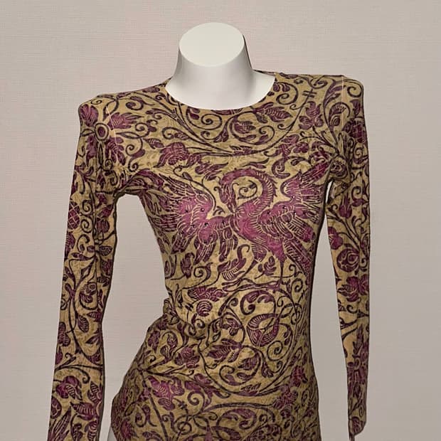 고딕 트라이벌 패턴 빈티지 타투 롱슬리브