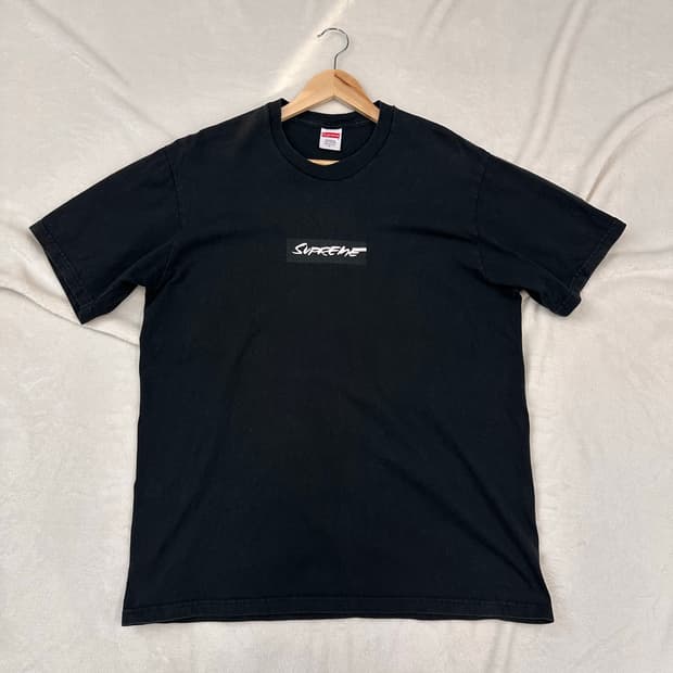 (L)슈프림 퓨추라 박스로고 반팔 블랙