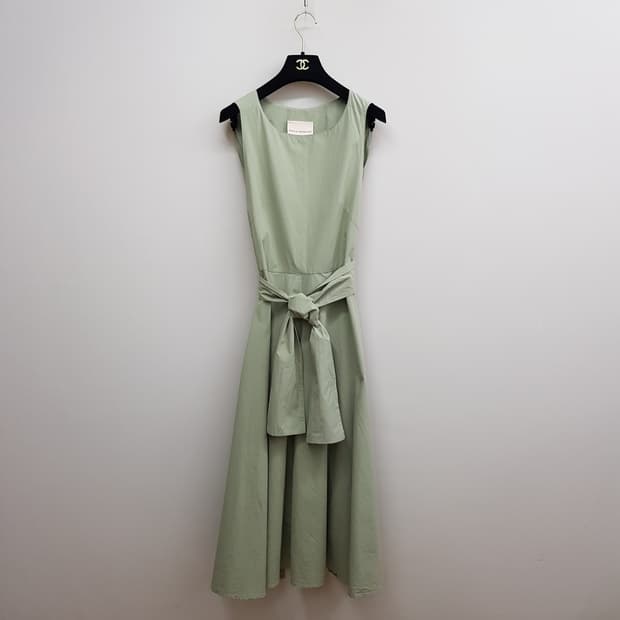 에리카 카발리니 이태리 코튼 플레어 롱 원피스 38사이즈