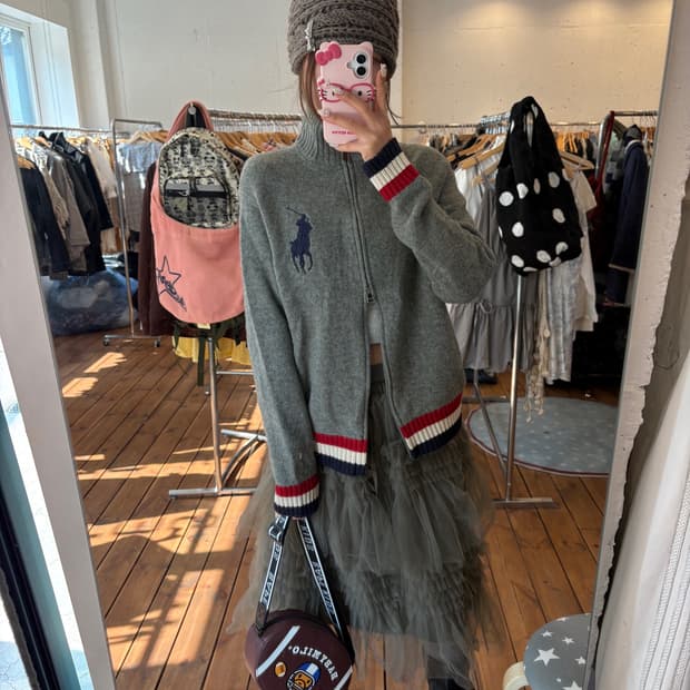 폴로 빅포니 투웨이 니트집업