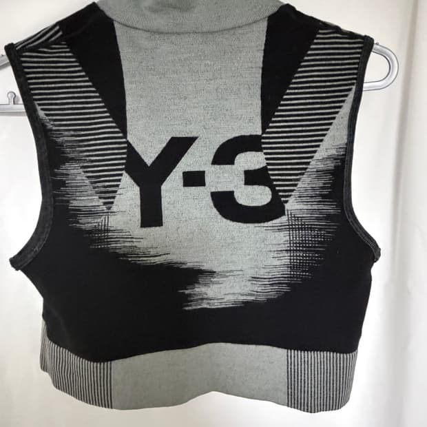 y-3 엔지니어드 니트 크롭 탑 s