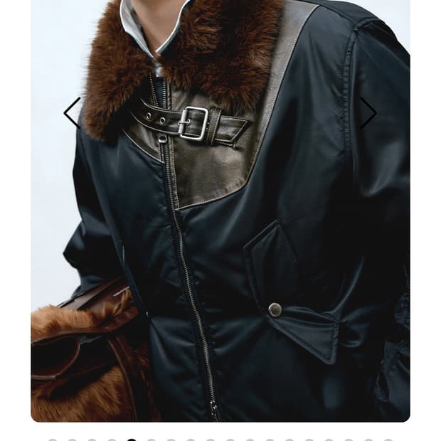 앤더슨벨 FUR COLLAR LEATHER MA-1 봄버 자켓