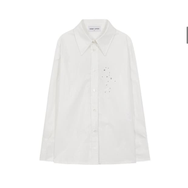 (새상품) 데비어퍼 하프 프린트 셔츠 OS